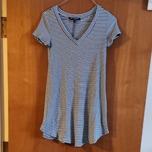 Navy and White Striped Mini Dress